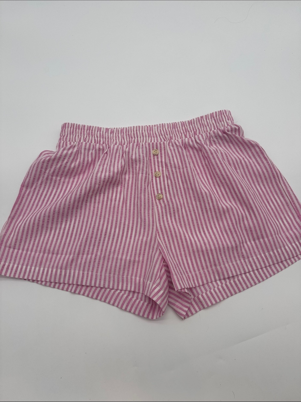 Anthropologie women’s boxers small Pink Striped Elastic Waist Shorts
